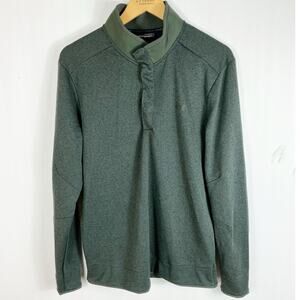 Under Armour Mens Storm Golf Pullover Sweater Green Quarter Snap Coldgear Large